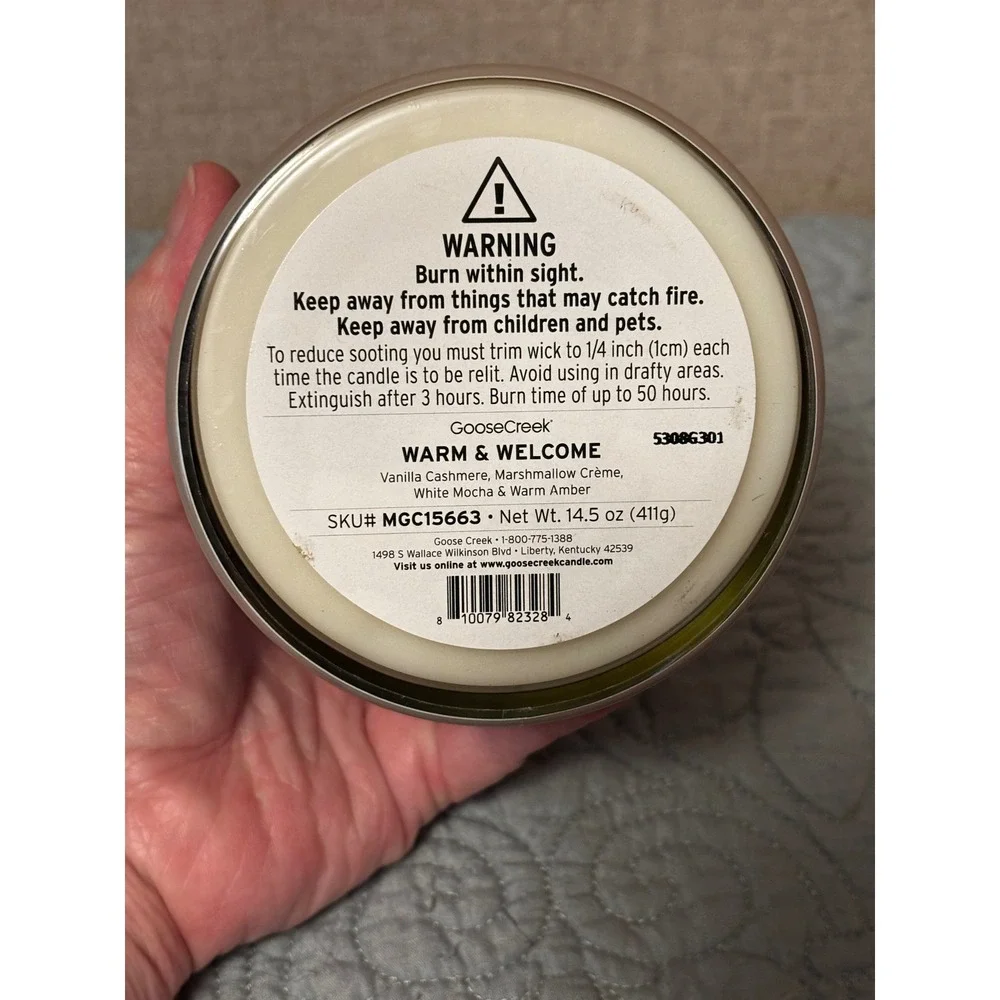 Goose Creek Warm & Welcome 3 Wick Scented Candle 14.5 oz Soy Wax Blend MGC15663